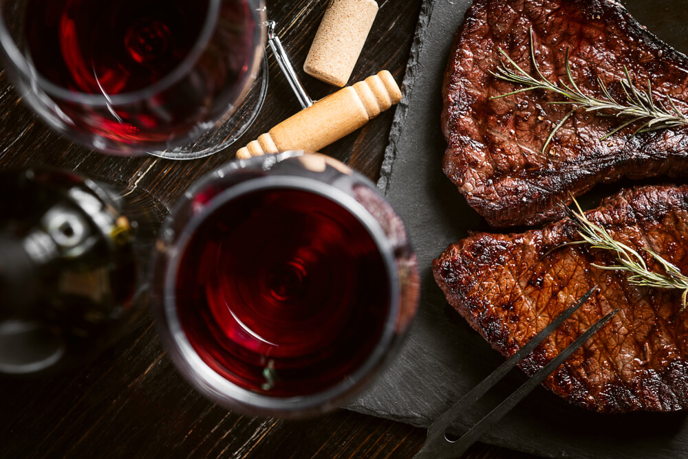 Steaks and Red Wine